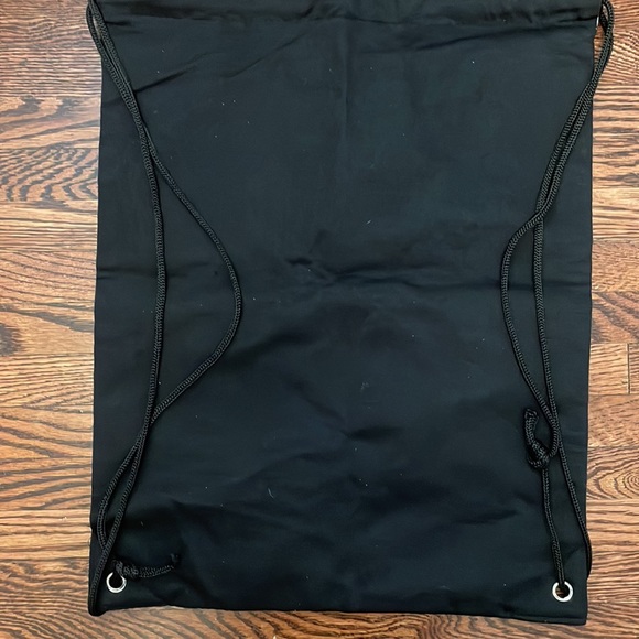 New backpack bag with drawstring closure. Fully plastic lined. Black. - Picture 5 of 6
